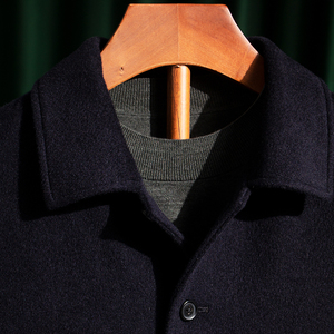 Vestes à col montant en cachemire de viquina, poches à boutons-pression, logo personnalisé, boutonnage uni, teinture unie, fermeture simple boutonnage, ODM - Product Image 6
