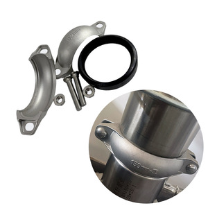 304 Stainless Steel Polished Grooved <b>Pipe</b> Fittings Bend Tee <b>Clamp</b> Set Corrosion Resistant - Product Image 4