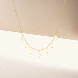 Collar de Plata de Ley 925 con Baño de Oro de 18K y Diseño de Ojo de Caballo para Mujer, Uso Diario - Product Image 6