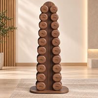 Ensemble d'haltères en bois de luxe 1-10 kg, 20 pièces avec support de rangement vertical, logo personnalisé, poids pour la musculation à domicile