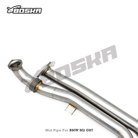 Tubería Intermedia de Longitud Igual Personalizada, Tubos en X M2/M3 G80/G82/G87 S55 3.0T 2023-2026 Boska Racing, Acero Inoxidable, Soldadura TIG, 1.5mm, 3 Años de Garantía
