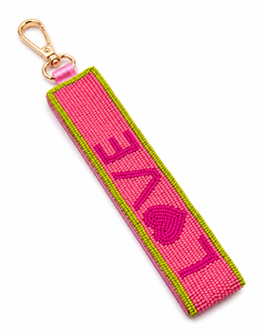 Sstringz Handmade LOVE Heart Keychain Premium Acrylic Bead <b>Key</b> <b>Ring</b> Stylish Accessory for Women Girls Couples and Teens - Product Image 3