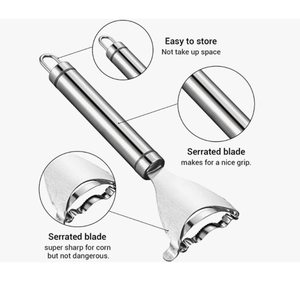 Sgranatore di Mais in Acciaio Inossidabile Argento, Utensile per Sbucciare Mais Bollito, Sgranatore di Mais per Cucina Domestica - Vendita Calda - Product Image 2