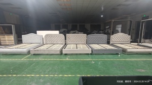 Base de <span class=keywords><strong>Cama</strong></span> Moderna, Cómoda, Duradera y Suave con Estructura de Madera, Cabecera Tapizada con Diseño Convertible - Product Image 6