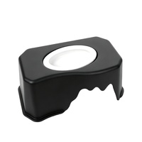 Nieuw ontwerp zwart-wit optioneel 2-in-1 plastic reptielenhuisjes schuilplaats met mini keramische voer- en waterbak