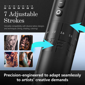 XNET E1 2000mAhコアレスモーター2.0-4.2mm調整可能ストロークワイヤレスタトゥーマシンペンボディアート用プロタトゥーガン - Product Image 2