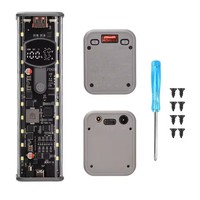 Kit de batterie externe pour ordinateur portable PD65W, boîtier de batterie externe à régulation de tension 3-12/24V avec 8 boîtes de batterie 18650