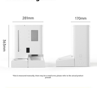 Distributeur d'eau et de nourriture intelligent pour animaux de compagnie, contrôlé par application, facile à nettoyer, grande capacité, en ABS de qualité alimentaire pour la maison