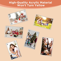 Lot de 20 mini cadres photo magnétiques en acrylique transparent double face sans cadre, durables, 6x9 cm – Vente Flash