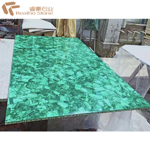 Tự nhiên màu xanh lá cây Malachite đá bảng Top để bán - Product Image 6
