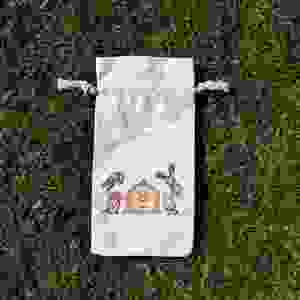 Sac à dos en toile tendance avec cordon de serrage, pochette pour tasse, porte-bouteille d'eau, sac à cordon de serrage en gros - Product Image 4