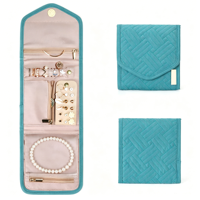Hochwertiger Schmuck-Reisebeutel Anpassbarer Rechteckiger Luxuriöser Beutel für Ohrringe Ringe Schmuck Polyester Transparent für Damen