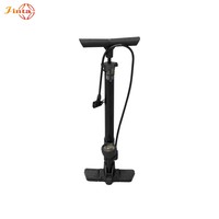 Jinta Multi Valve Floor Tire Inflator Built in Psi Bar Pressure Gauge Plastic Foot Pedal Bike Motorcycle Scooter Pump