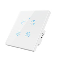YDD pour Alexa Google Home, norme américaine/australienne, connexion WiFi facile, interrupteur tactile intelligent 10A 240V, verre trempé, étanche IPX7