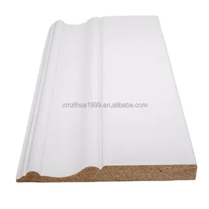 Cornisa de techo de esquina imprimada Mdf moldura de madera zócalo DoorJamb Trim perfil línea decorativa