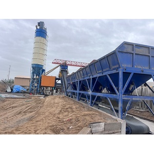 Centrale à béton HZS120 à faible coût d'exploitation, 120 m³/h, avec 4 bacs à agrégats et pesage individuel, convoyeur à bande - Product Image 1