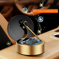 2023 populaire voiture parfum luxe Support Logo métal solaire petit parapluie doré voiture désodorisant