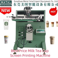 Máquina de Serigrafía Neumática Semiautomática para Botellas de Plástico, Vasos de Papel, Tambores, Botellas de Vidrio y Vasos para Té con Leche