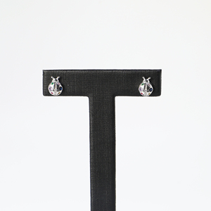 <span class=keywords><strong>Orecchini</strong></span> a Perno a Forma di <span class=keywords><strong>Coccinella</strong></span> in <span class=keywords><strong>Argento</strong></span> Sterling 925 con Zirconi Colorati, Regalo per Ragazze e Donne - Product Image 1