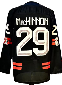 Jersey de Hockey sobre Hielo Canadá 2026 para Hombre, Rojo, Negro y Blanco, Bordado # 97 Connor McDavid # 29 Nathan MacKinnon # 8 Cale Makar - Product Image 6
