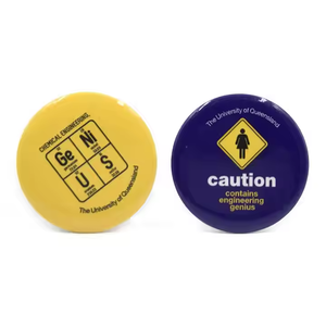 Logo personalizzato in metallo stampato all'ingrosso spilla da balia moda trasparente con bottone in alluminio - Product Image 5