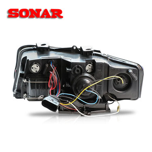 Gruppo Fari per Audi A4 B6 2001-2005, Fari LED 12V con Occhi di <span class=keywords><strong>Angelo</strong></span> e Fari HID per Modifica A4 - Product Image 4