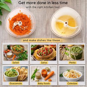 Large 1.5L Bowl Effortless Vegetable <b>Chopper</b> Meat Mincer Fruits and Herbs <b>Chopper</b> Garlic Onion <b>Hand</b> Press Manual Food <b>Chopper</b> - Product Image 2
