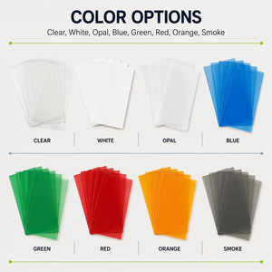 Feuille de plastique légère PET certifiée diffusant 2mm 1200x2400mm blanc rouge opale vert jaune coloré avec service de traitement de coupe - Product Image 3