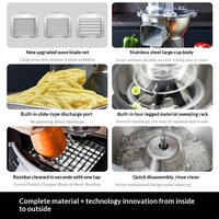 Commerciële elektrische crinkle cutter machine, golfvormige friet snijmachine voor aardappel, wortel, radijs, meloen, groentestrip snijgereedschap