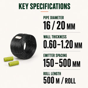 <span class=keywords><strong>Tubo</strong></span> per <span class=keywords><strong>Irrigazione</strong></span> Agricola da 16mm <span class=keywords><strong>con</strong></span> Gocciolatore Cilindrico Anti-Intasamento per <span class=keywords><strong>Irrigazione</strong></span> Agricola - Product Image 2