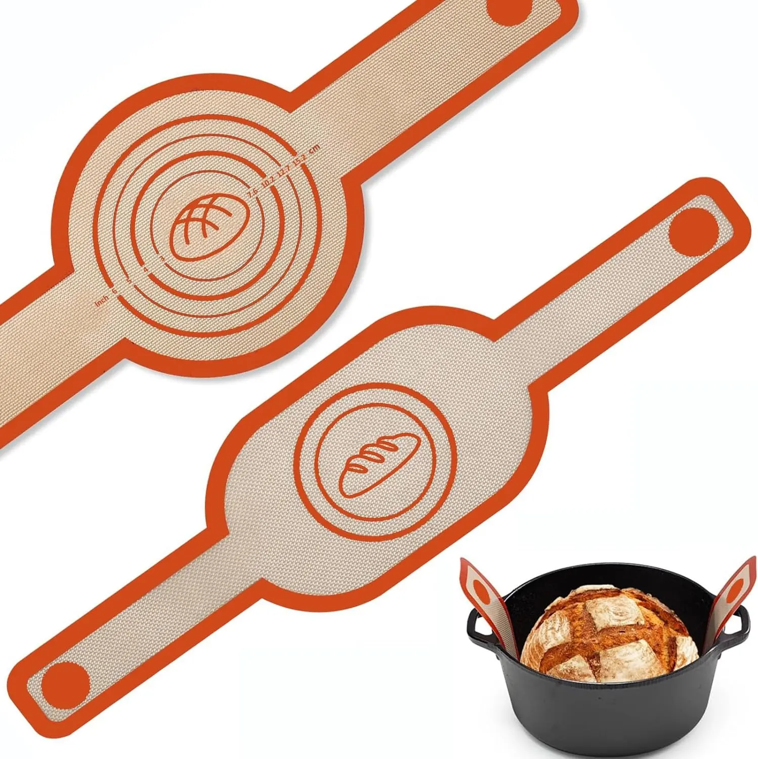 Tappetino Per impastare a manico lungo 2024 caldo in Silicone utensili Per cottura e pasticceria personalizzati Per forno friggitrice ad aria in Silicone fodere 1 Per Kit