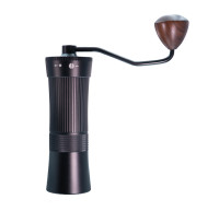 Tragbare Edelstahl-Kaffeemühle mit Konischem Mahlwerk für Pour Over und French Press (Schwarz) Manuelle Kaffeemühle