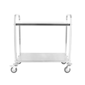 Chariot utilitaire robuste à deux niveaux en acier inoxydable |   Équipement commercial polyvalent pour restaurant, hôtel, laboratoire, maison - Product Image 5