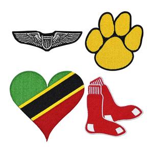 Écussons thermocollants personnalisés en forme <span class=keywords><strong>de</strong></span> cœur, écologiques, badges 3D en relief, tissu <span class=keywords><strong>feutre</strong></span> brodé pour vêtements et chapeaux - Product Image 3