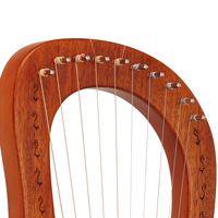 China Wholesale Musical Instrument High Quality Musical Instrument 10 Strings Solid Mahogany Lyre Harp Accept Customization