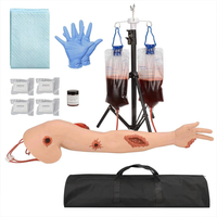 Simulateur de bras réaliste en silicone pour plaies traumatiques, modèle anatomique avec système de fluides pour la formation aux interventions d'urgence TCCC EMT PHEC