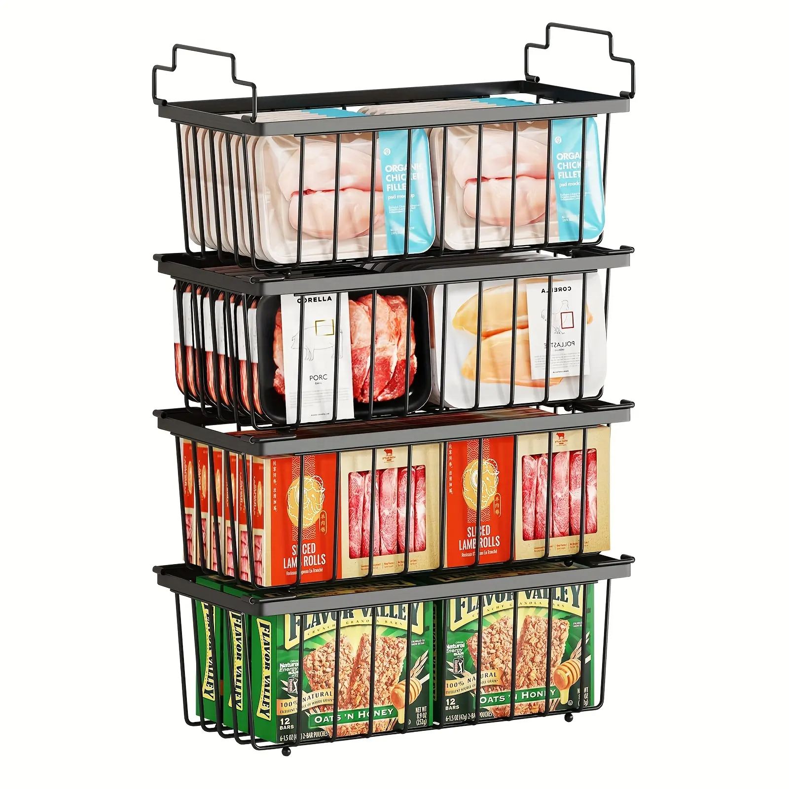 4-Pack-Stackable-Metal-Wire-