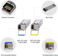 Optoray OTP-46303D-3L 1.25G SFP Transceivers Fibre Optique 1310nm/1550nm SM OEM WDM Bidi Simplex Module Unique LC 3km CE/FCC/RoHS