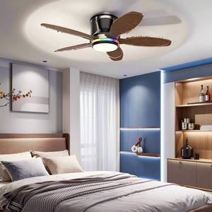 Ventilador de Techo Moderno Industrial con Luz LED, 5 Aspas, Motor DC de 6 Velocidades, Control Remoto Inteligente, Regulable y con Alto CRI 95 - Product Image 3