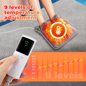 Chauffe-pieds électrique en polaire douce, avec contrôle de la température et affichage du minuterie, idéal pour la maison et le bureau en hiver - Product Image 5