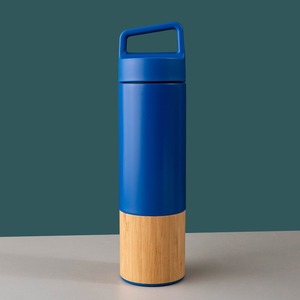 Commercio all'ingrosso Eco Friendly doppia parete in acciaio inox Tumbler manico di bambù borraccia acqua calda cassaforte 6-12 ore termica - Product Image 3