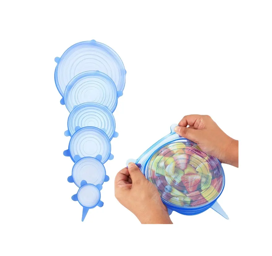 In Silicone Stretch Coperchi Riutilizzabili Sigillo Cibo Wrap Espandibile Bowl Covers per il Contenitore, Tazza, Piatto e Piatto