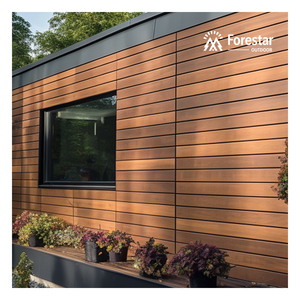 Pannelli Murali WPC Rivestimento in Legno Composito Co-Estruso Impermeabile per Esterni Facile Installazione Decorativo - Product Image 1