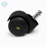 Roulettes pivotantes conductrices ESD antistatiques pour chaise de bureau, vente en gros, OEM ODM personnalisées, noires, 50 mm (2 pouces)