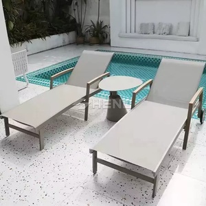 Sedia da piscina Fera regolabile con telaio in alluminio e rete Teslin, lettino prendisole impermeabile all'ingrosso - Product Image 2