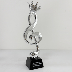 Vàng Bạc Nhựa Âm Nhạc Lưu Ý Với Vương Miện Pha Lê Trophy Giải Thưởng MH-MJ0167 - Product Image 4
