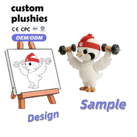 Peluche de poulet personnalisée, jouet en peluche doux et moelleux, décoration de fête, mascotte d'entreprise
