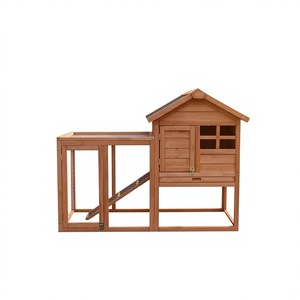 Moderner Holz-Kaninchenstall & Meerschweinchenkäfig mit Wasserdichtem Dach Umweltfreundliches Tierhaus für Kleintiere zur Außennutzung - Product Image 1