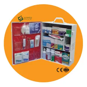 JCMED medical emergency large first aid kit metal cabinet