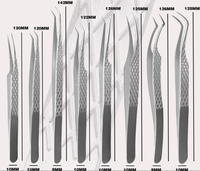 Pince à épiler en acier inoxydable pour extensions de cils avec pointe en fibre, pince à épiler pour cils volumineux avec pointe en fibre, pince à épiler de beauté, logo personnalisé
